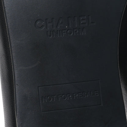 Chanel Lambskin Cap Toe CC Uniform Ballerina Flats 38.5 Black 38.5 Black 7 of 9