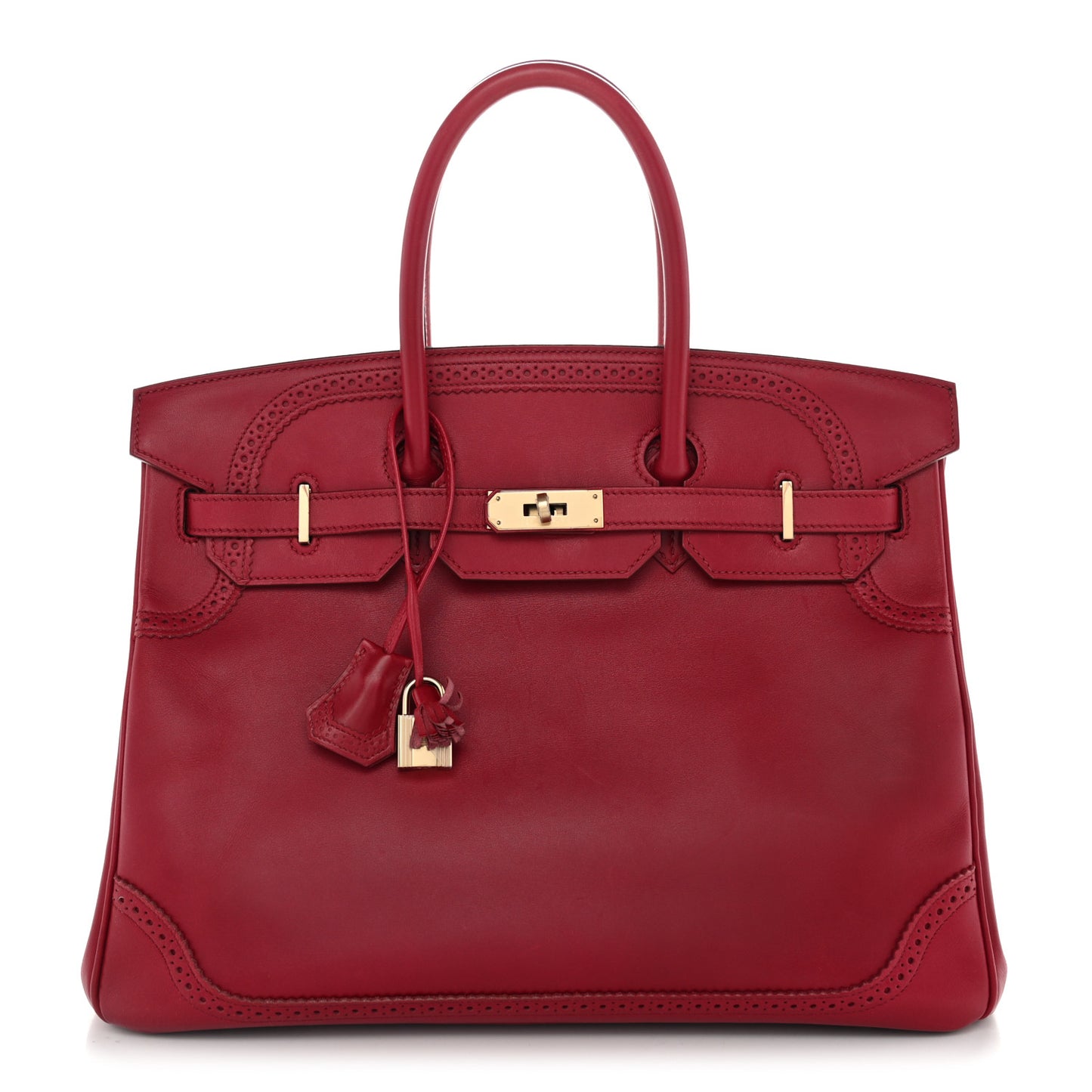 Tadelakt Ghillies Birkin 35 Rubis