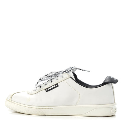 Chanel Calfskin CC Womens Sneakers 38.5 White 2 of 22