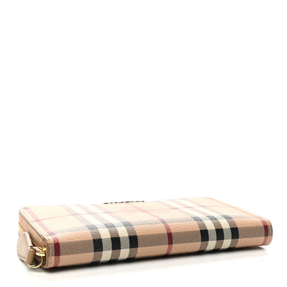 Burberry Haymarket Check Large Ziggy Zip Around Wallet Dusty Pink 4 of 6