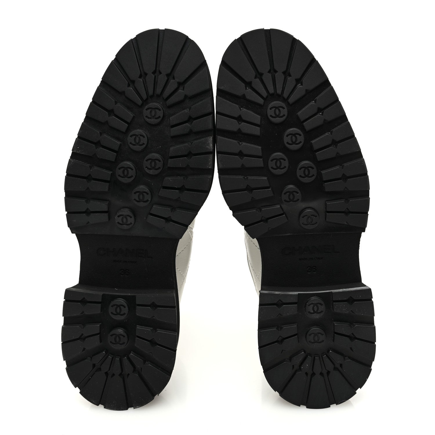 Chanel Calfskin Patent Cap Toe Quilted Short Boots 36 White Black 5 of 9