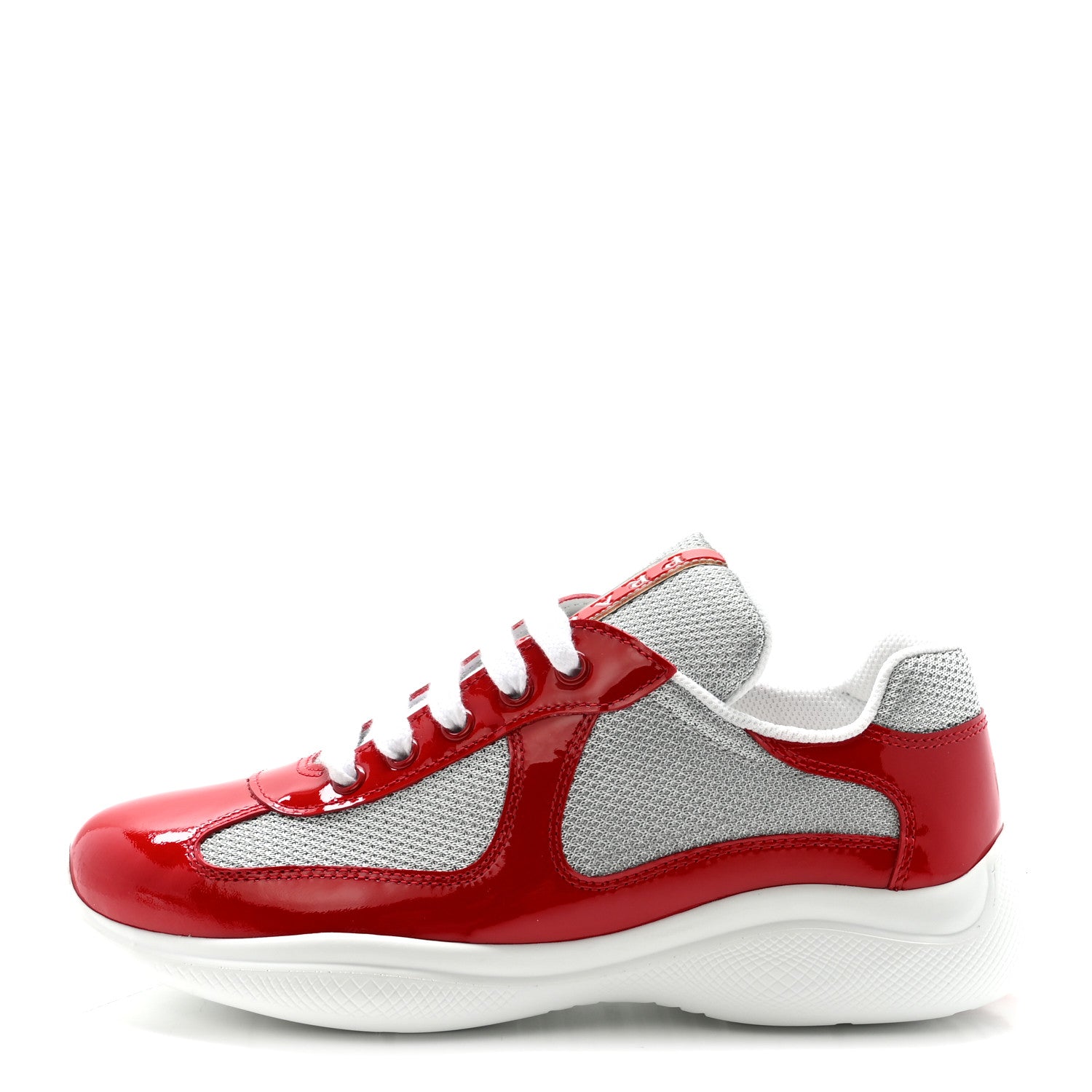 Prada Patent Mens America's Cup Patchwork Sneakers 9 Red 37.5 Red 1 of 10