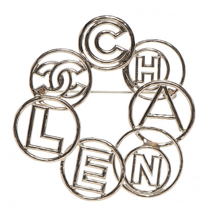Chanel Hoop Cuba Logo Brooch Gold 1 of 4
