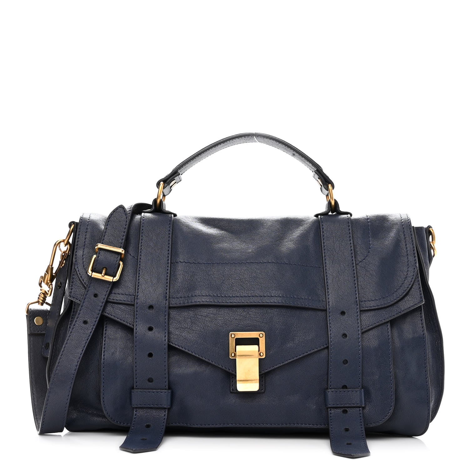 Proenza Schouler Lambskin Medium PS1 Satchel Midnight 1 of 11