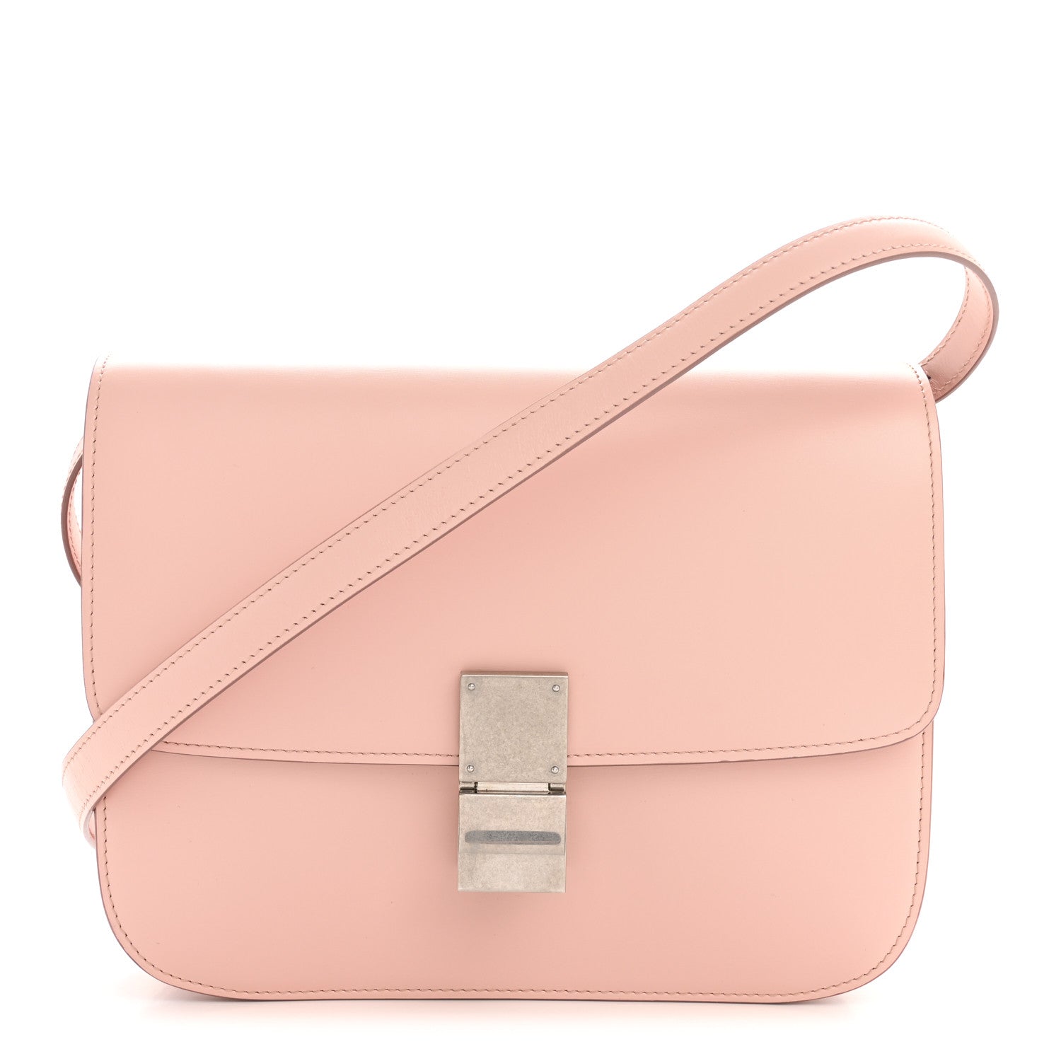 Celine Smooth Calfskin Medium Classic Box Flap Bag Pink 1 of 14