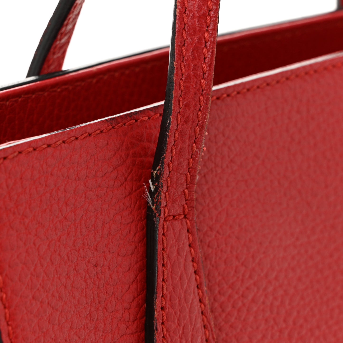 Dollar Calfskin Mini Swing Top Handle Bag Tobasco