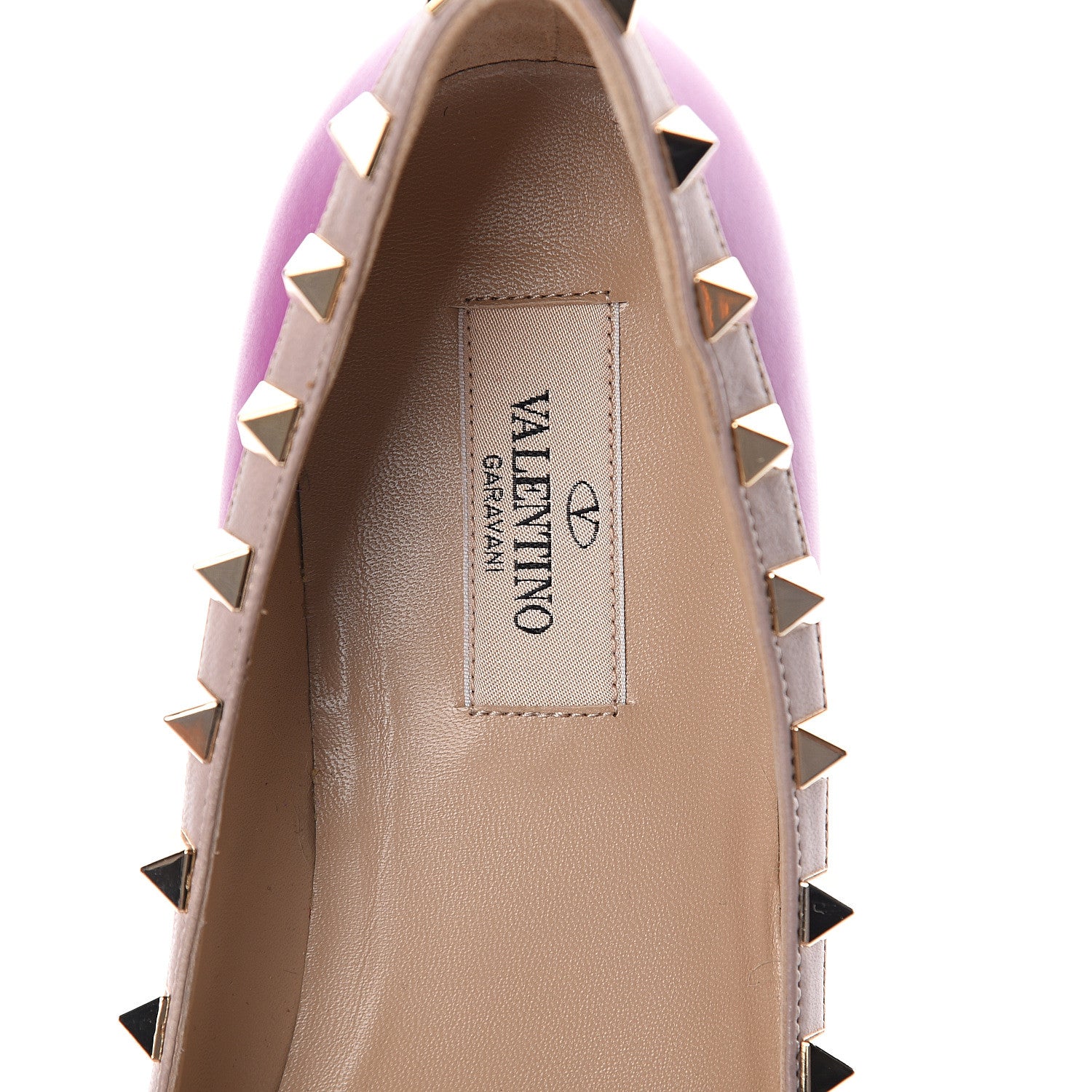 Valentino Garavani Nappa Rockstud Ballerina Flats 38 Purple Violet Poudre 5 of 7