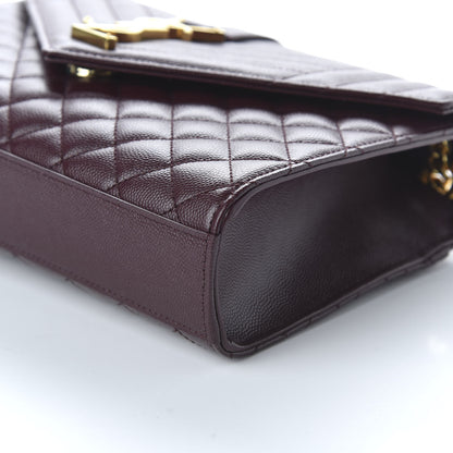 Saint Laurent Grain De Poudre Textured Mixed Matelasse Medium Triquilt Monogram Satchel Rouge Legion 7 of 9