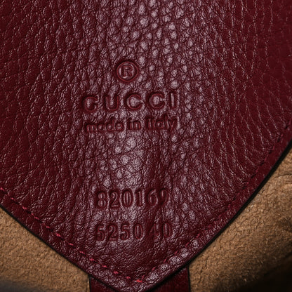 Gucci Soft Grained Calfskin Maxi B Hobo Rosso 7 of 12