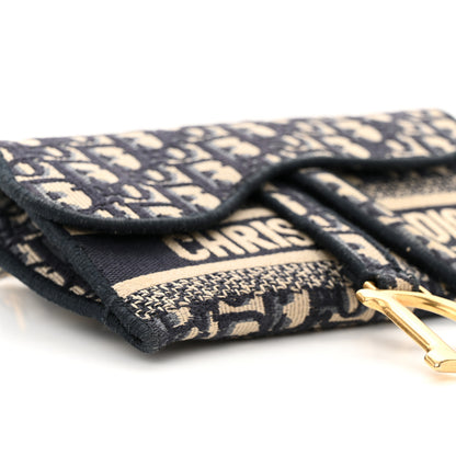 Christian Dior Oblique Slim Saddle Pouch Blue 10 of 12