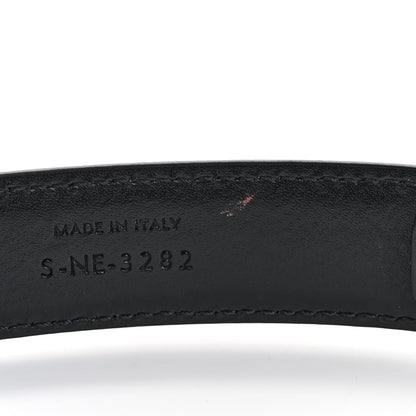 Celine Box Calfskin Small 25mm Triomphe Belt 75 30 Black 7 of 11