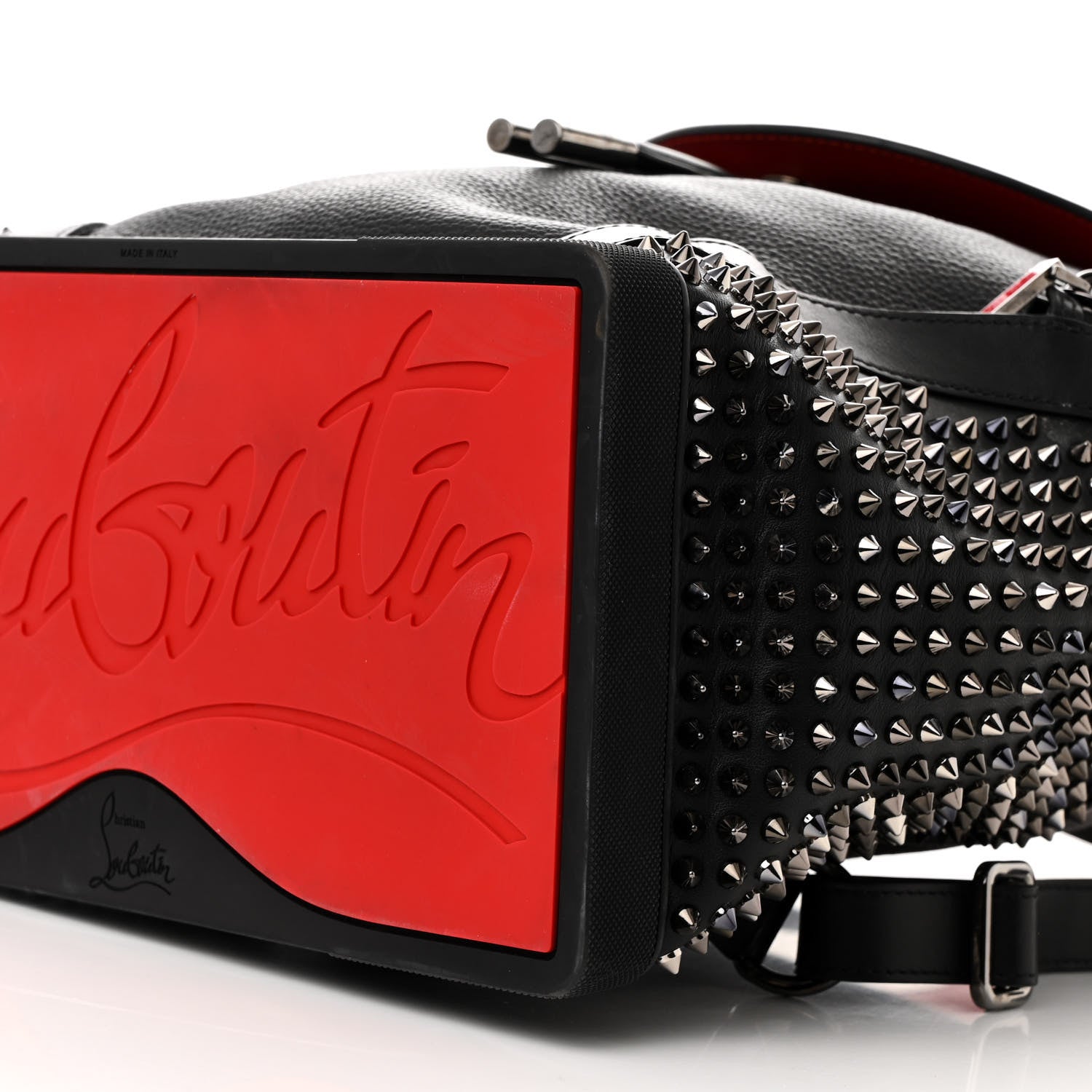 Christian Louboutin Calfskin Spiked Explorafunk Backpack Black 10 of 12