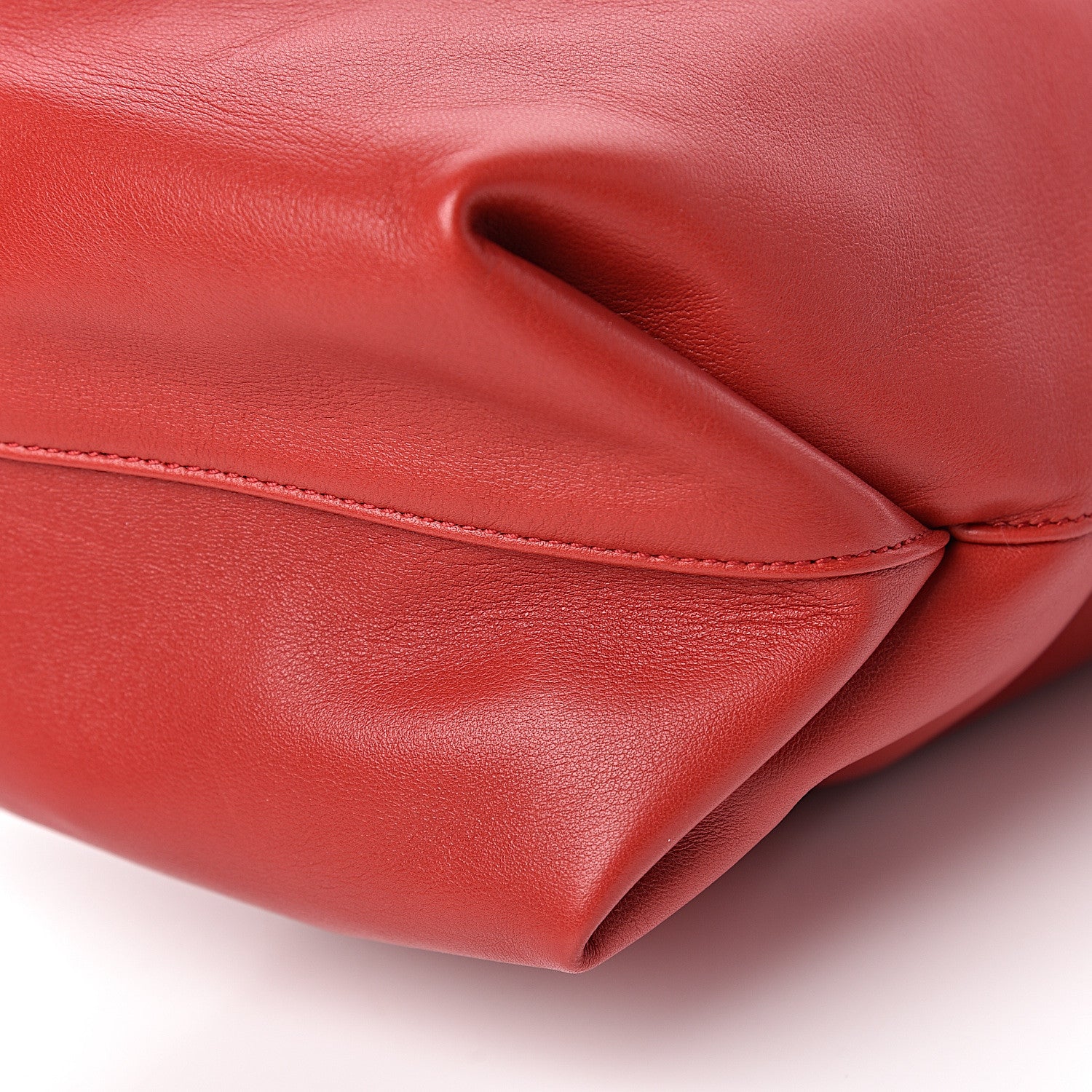 Saint Laurent Lambskin Small Teddy Bucket Bag Red 9 of 11