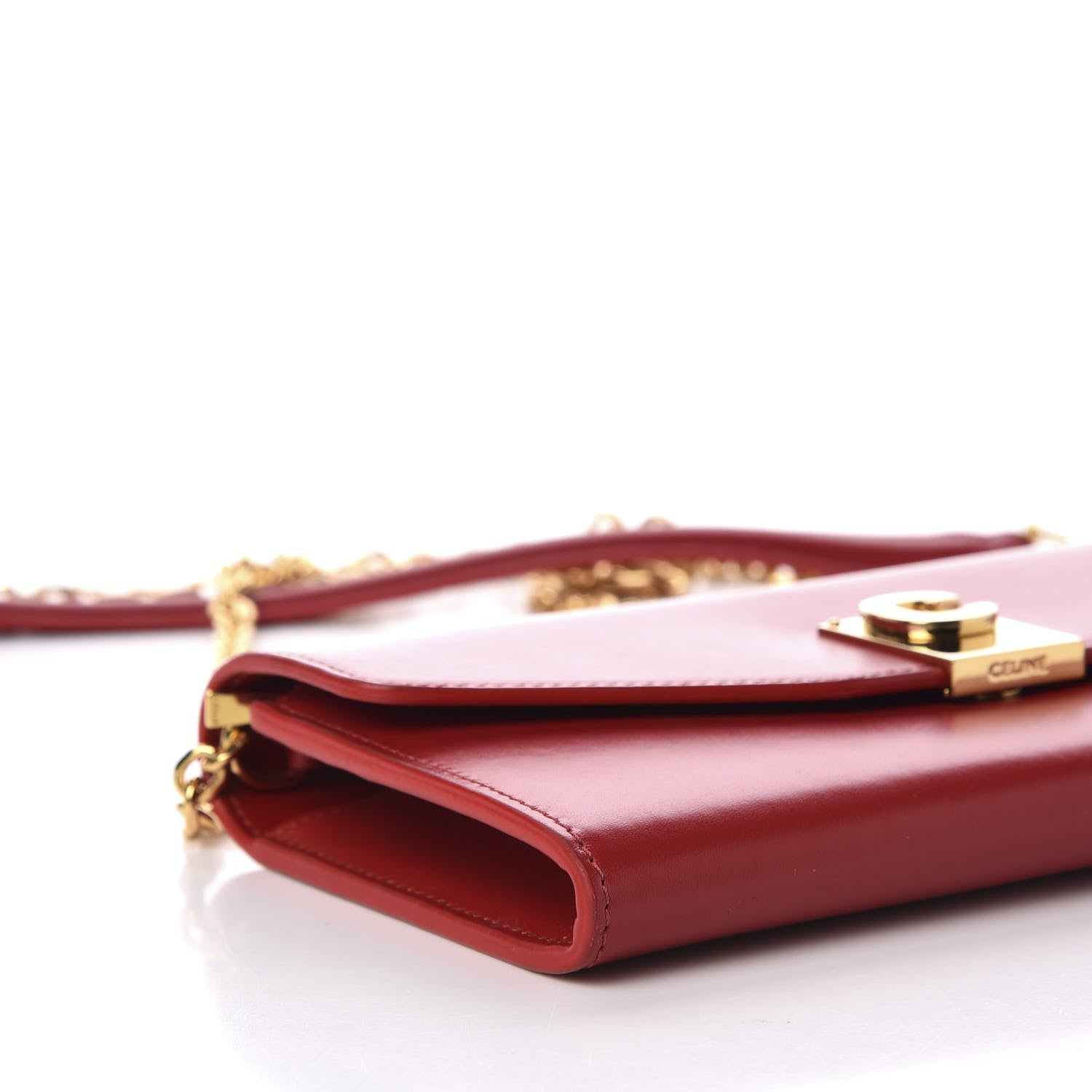Celine Calfskin C Wallet On Chain Bag Red 5 of 10