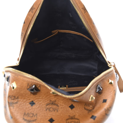 MCM Visetos Studded Medium Stark M Backpack Cognac 4 of 13