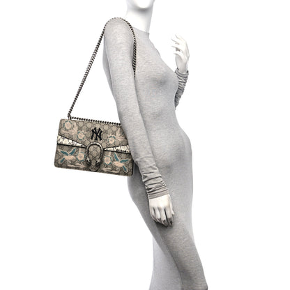 Gucci X MLB GG Supreme Monogram Snakeskin NY Yankees Patch Embroidered Small Dionysus Shoulder Bag 2 of 11