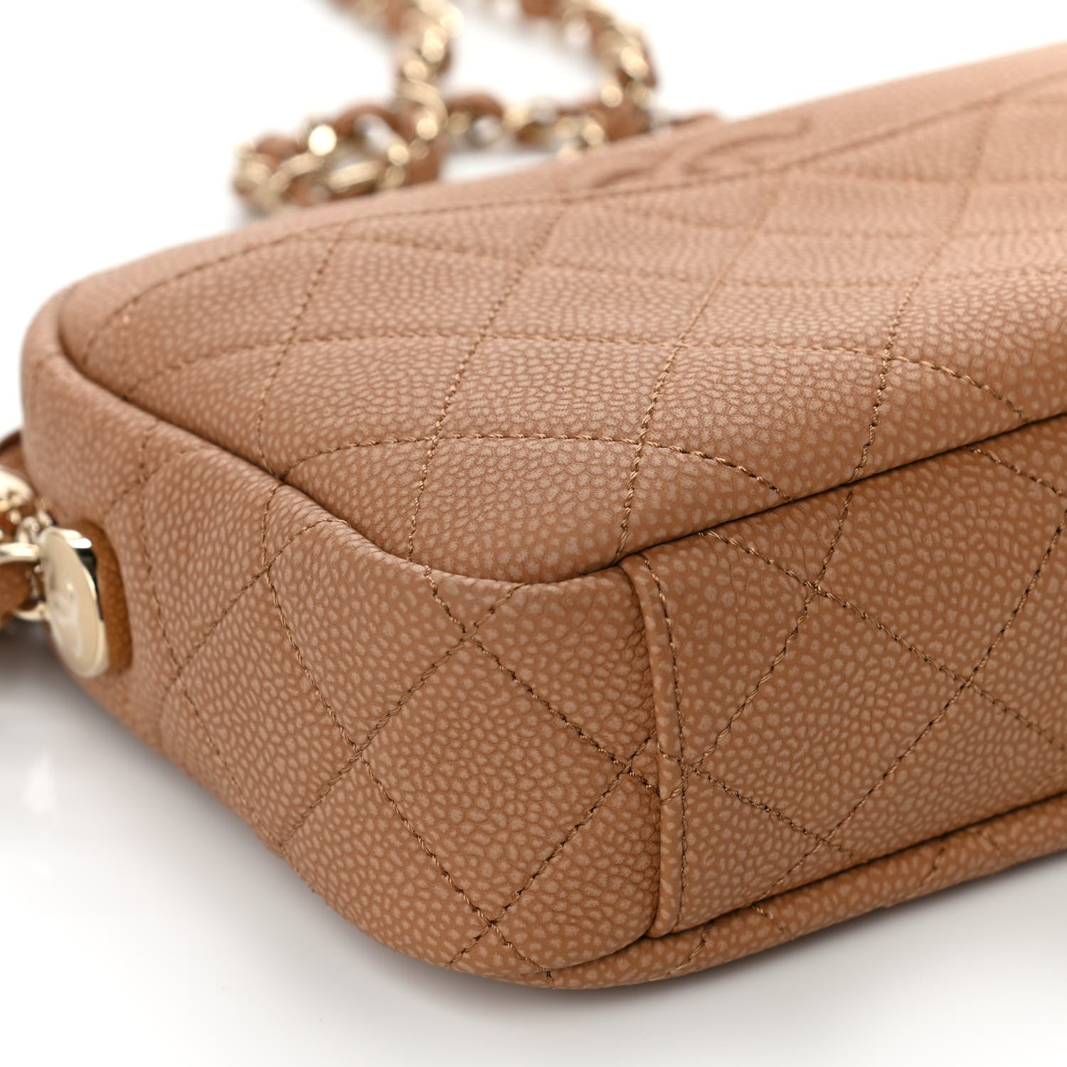 Chanel Iridescent Caviar Quilted Coco Tassel Camera Case Beige 8 of 9