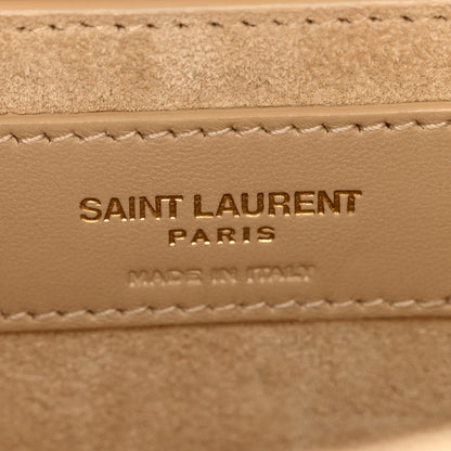 Saint Laurent Smooth Calfskin Medium Monogram Sunset Satchel Satchel Avorio 6 of 10