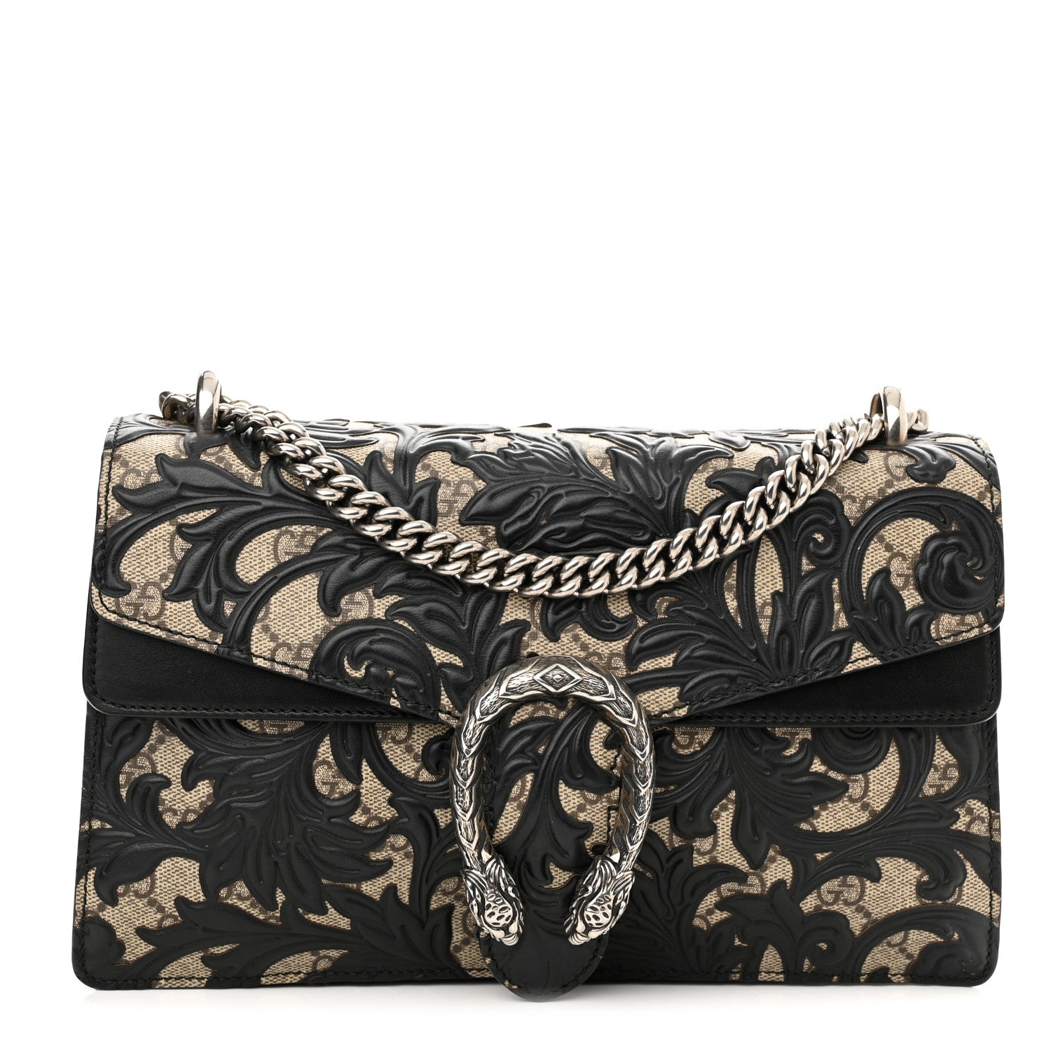 Gucci GG Supreme Monogram Arabesque Small Dionysus Shoulder Bag Black 1 of 13
