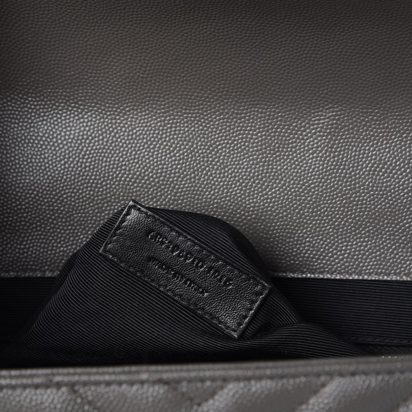 Grain De Poudre Matelasse Chevron Large Monogram Satchel Earth