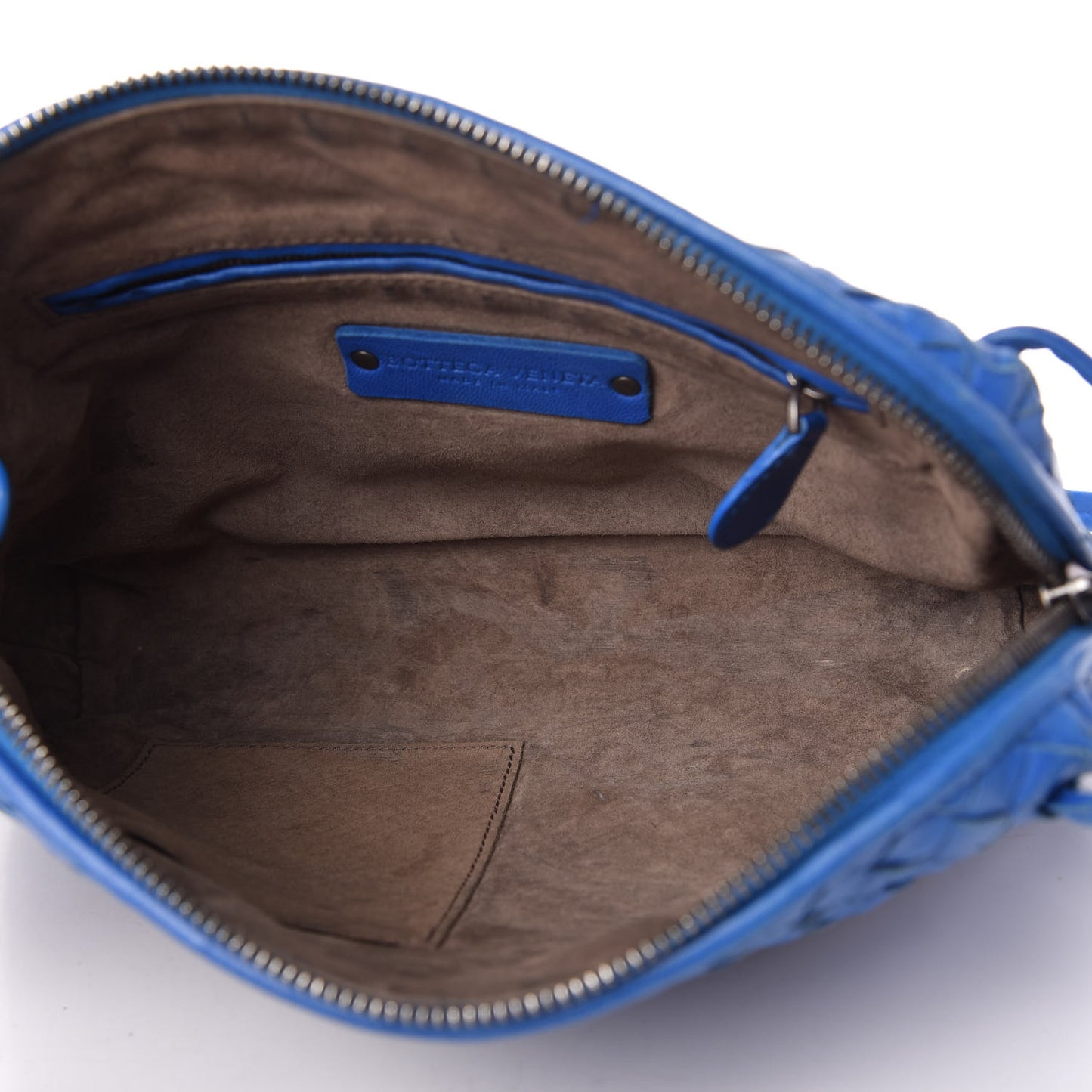 Nappa Intrecciato Pillow Crossbody Messenger Signal Blue