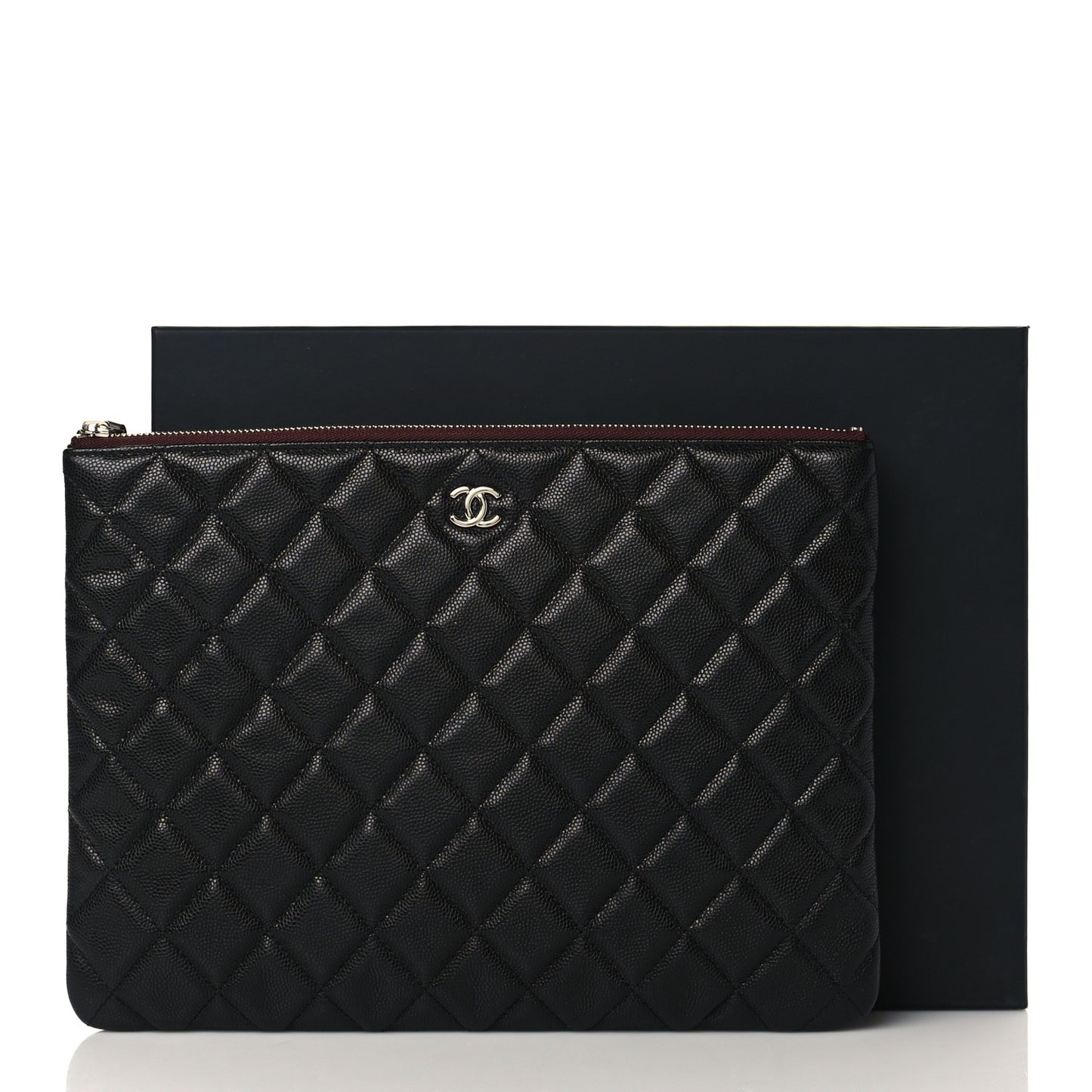 Caviar Quilted Medium Cosmetic Case Black