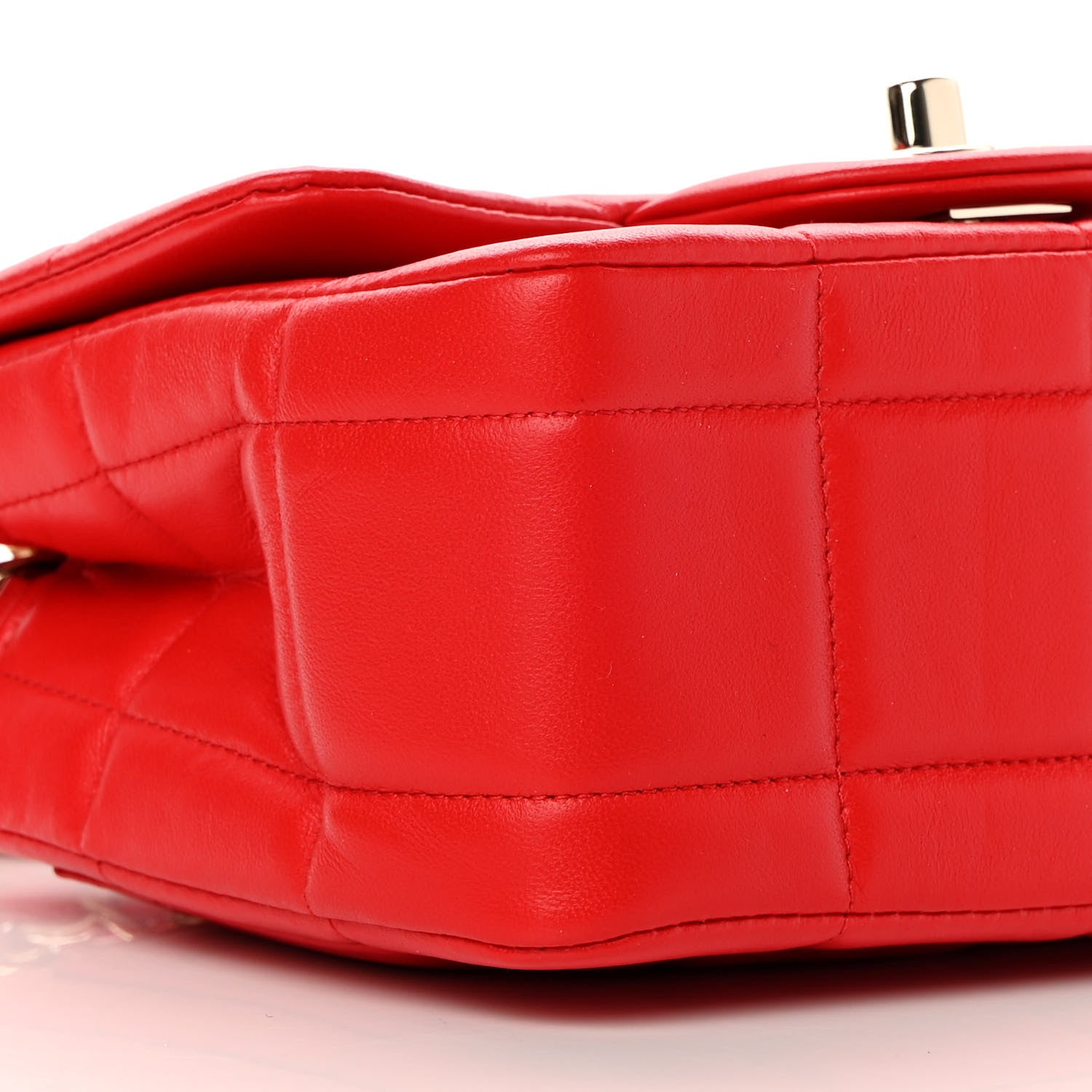 Chanel Lambskin Resin Crystal Square Quilted Monacoco Mini Flap Red 9 of 11