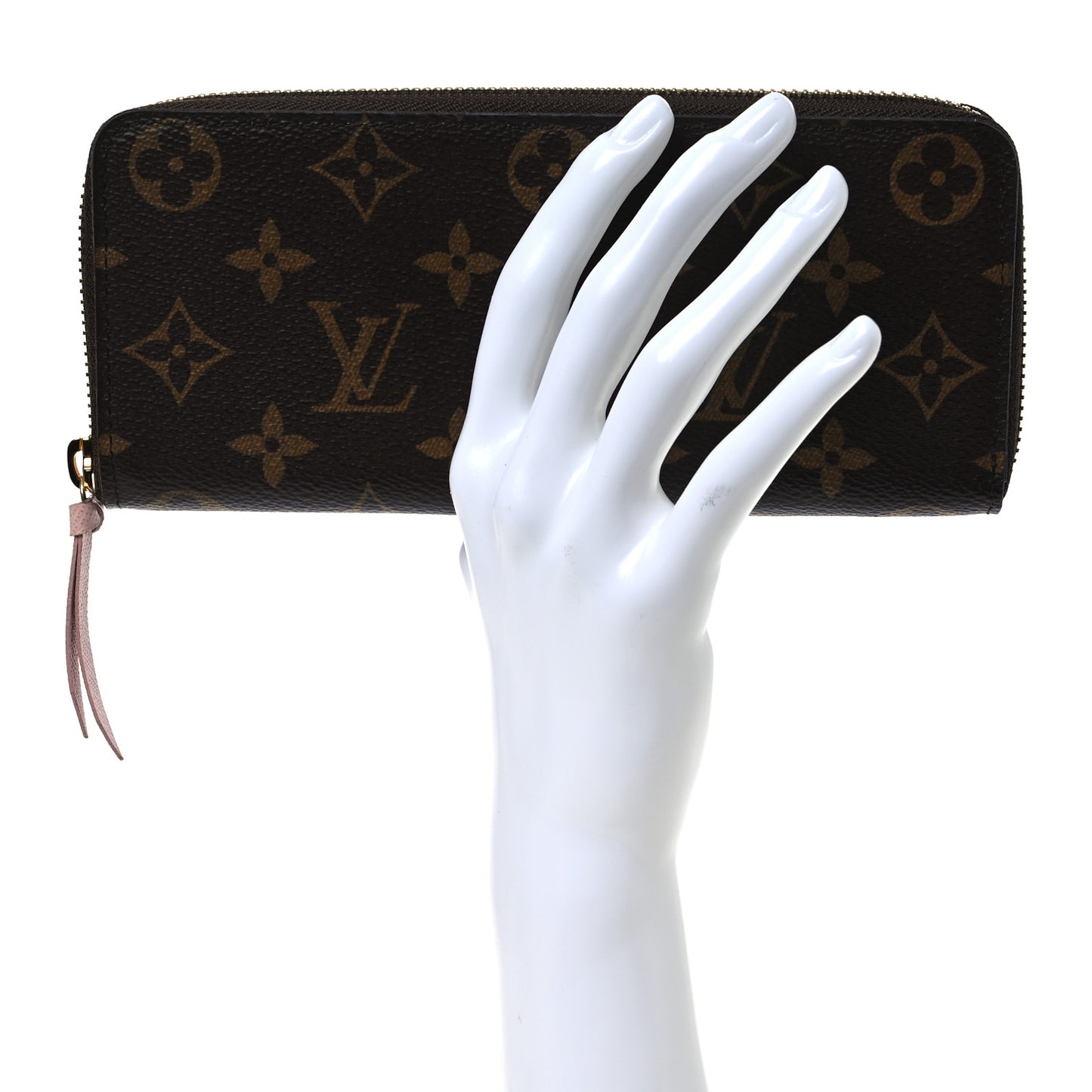 Monogram Clemence Wallet Rose Ballerine