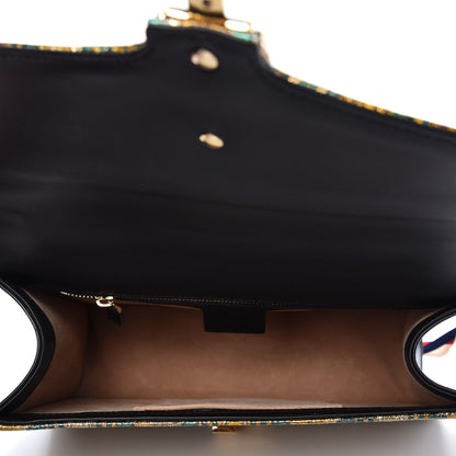Gucci Iridescent Brocade Small Sylvie Shoulder Bag Gold 5 of 9