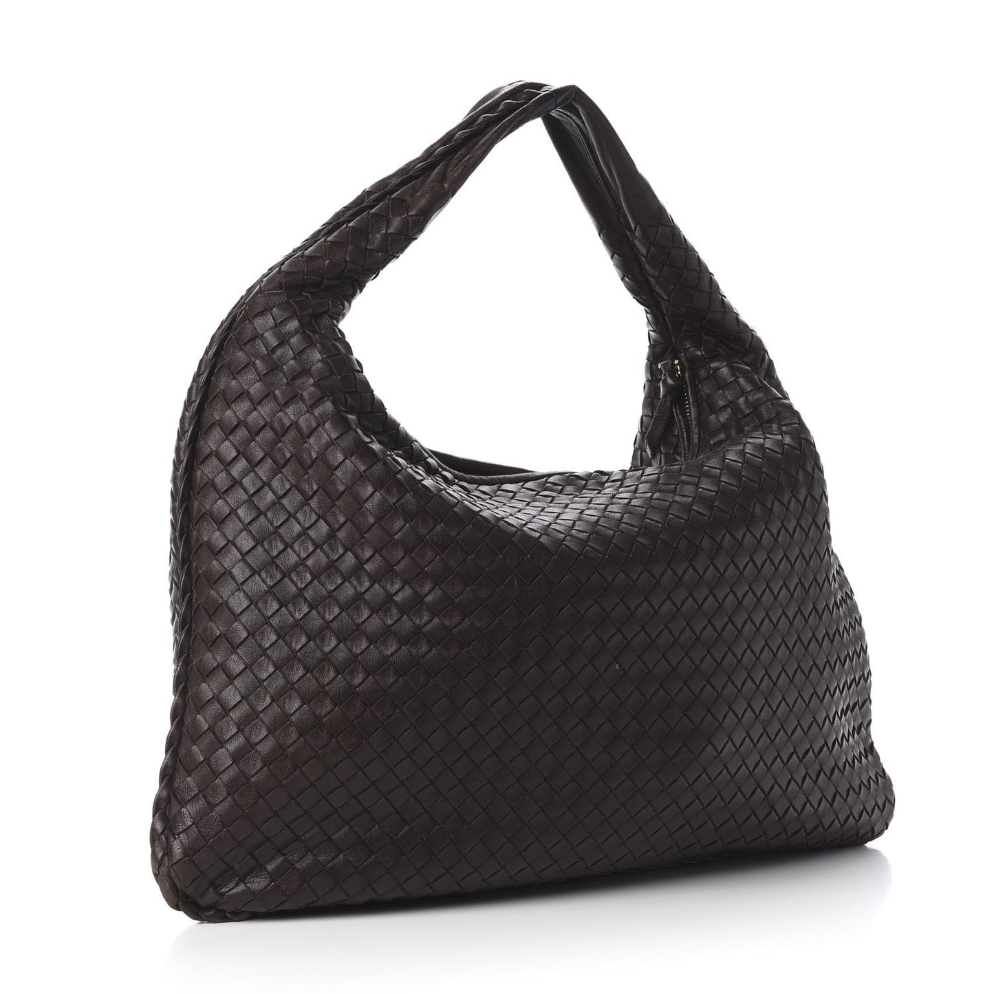 Nappa Intrecciato Large Veneta Hobo Ebano