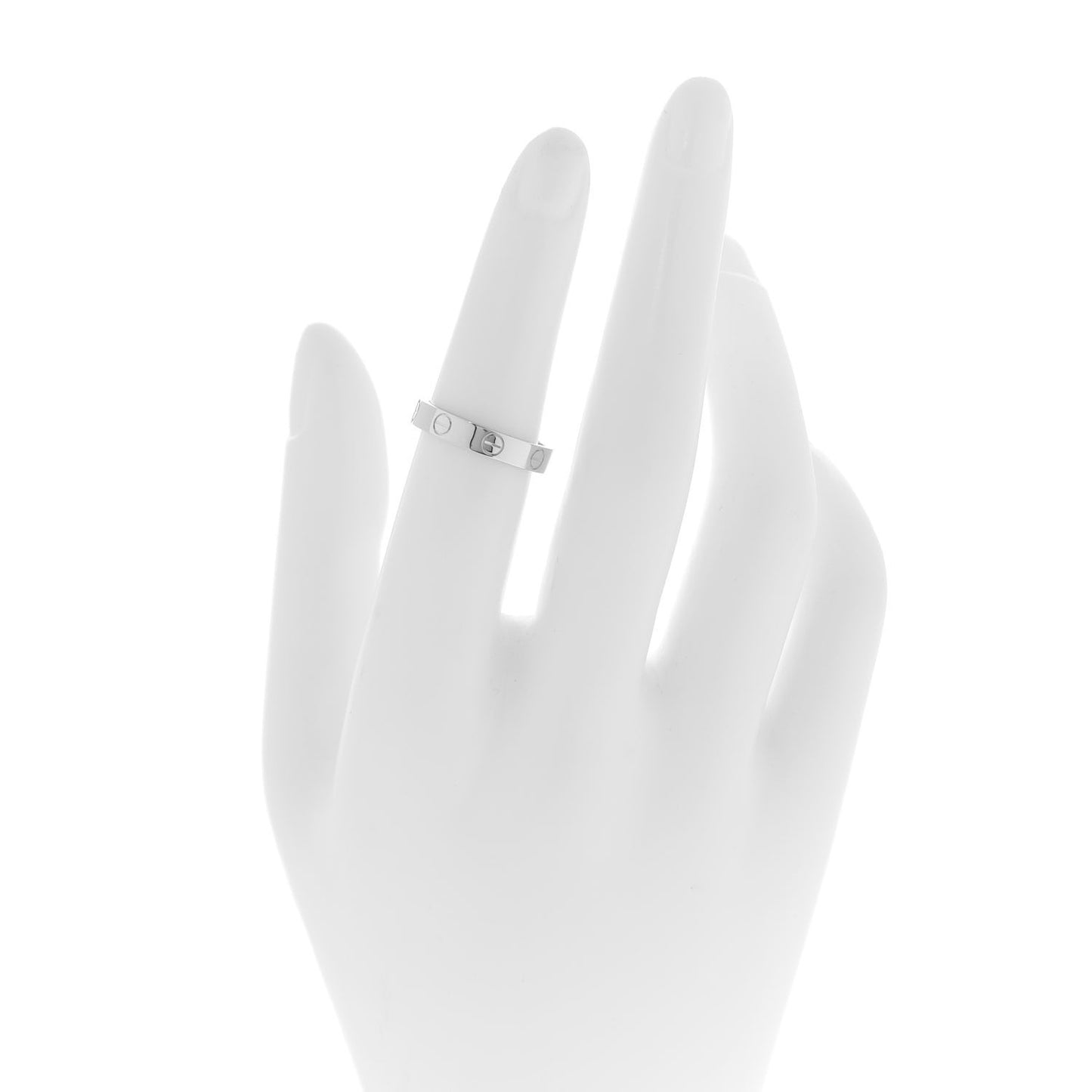 18K White Gold 3.5mm LOVE Wedding Band Ring 51 5.75