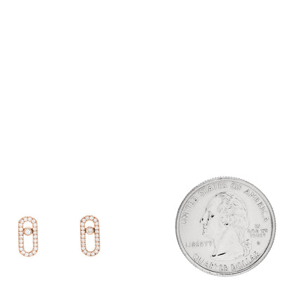 Messika 18K Rose Gold Diamond Move Uno Earrings 2 of 7