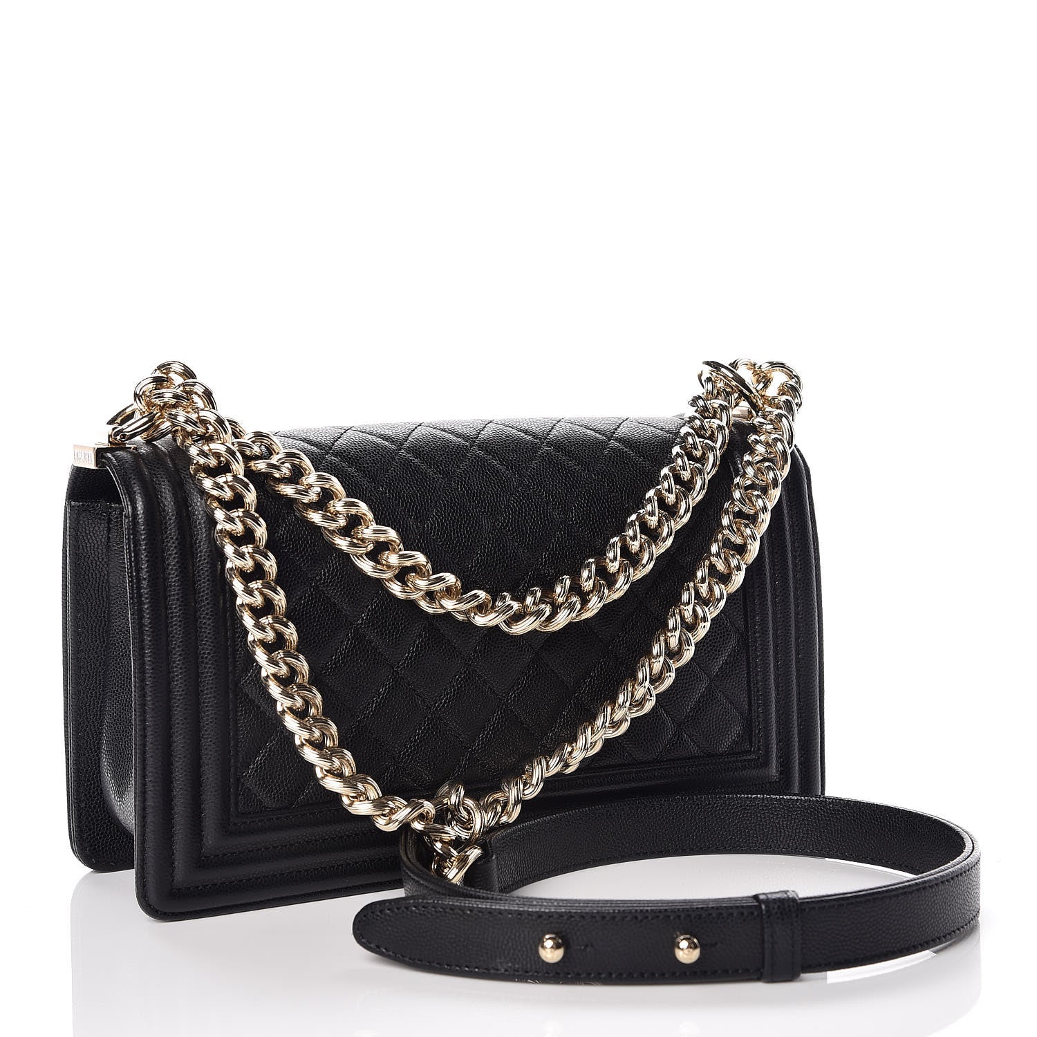 Chanel Caviar Quilted Medium Boy Flap Black 3 of 10