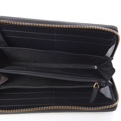 Gucci Calfskin Tiger Head Zip Around Wallet Black 7 of 9