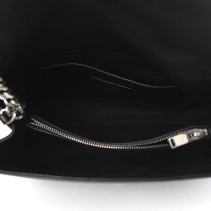 Saint Laurent Grain De Poudre Medium West Hollywood Monogram Fold-Over Black 6 of 13