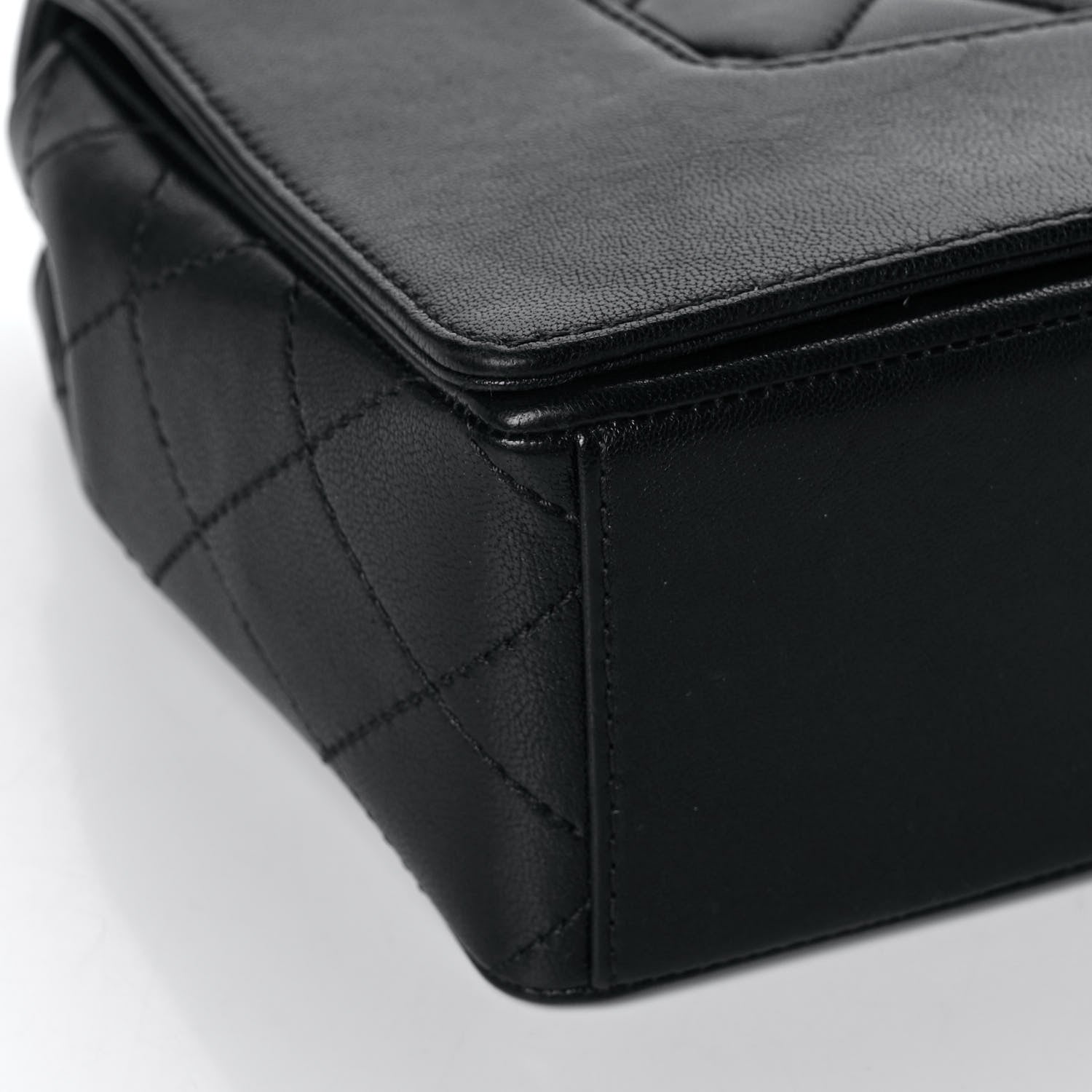 Chanel Sheepskin Quilted Vintage Mademoiselle Flap Black 9 of 14
