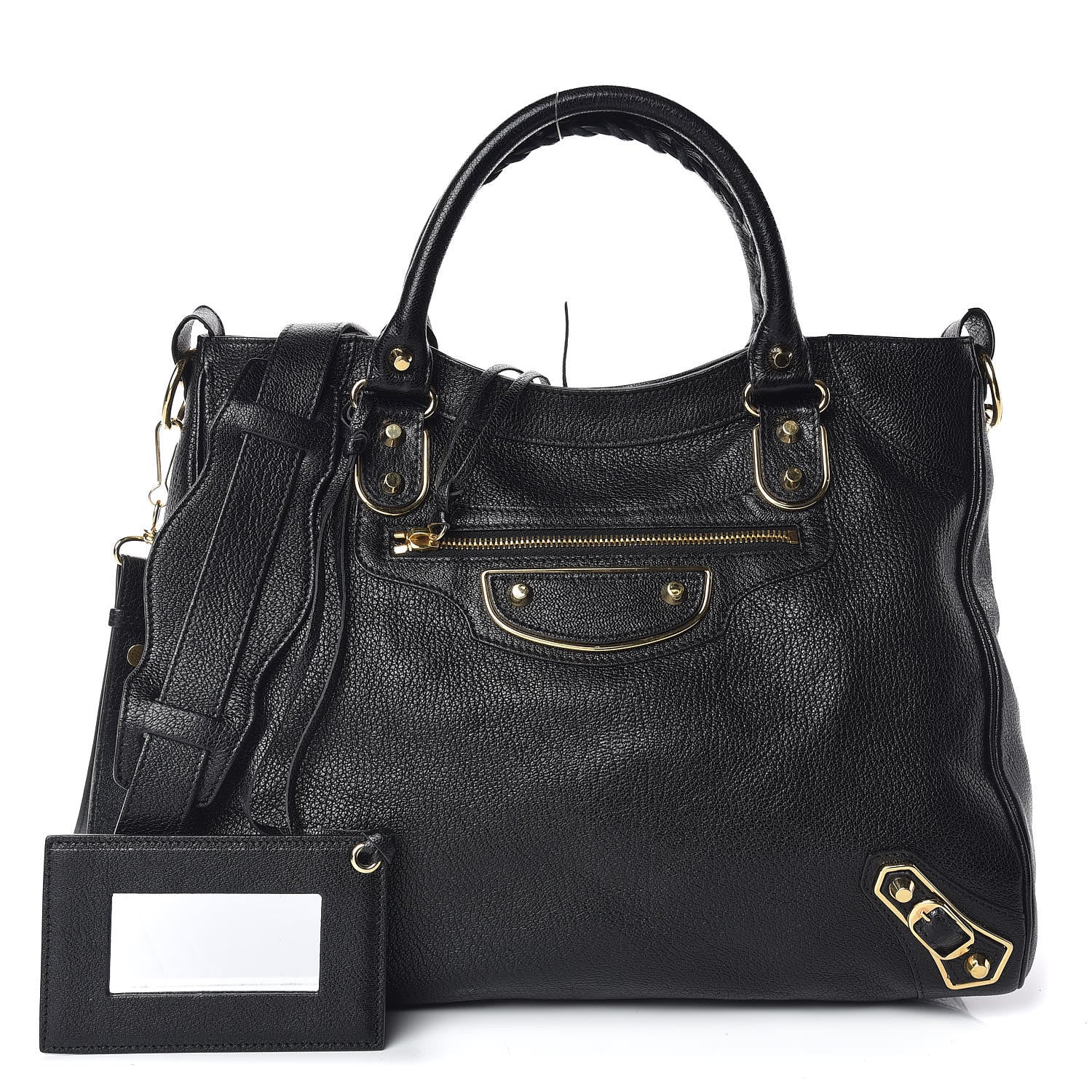 Balenciaga Chevre Gold Metallic Edge Hardware Velo Black 1 of 13