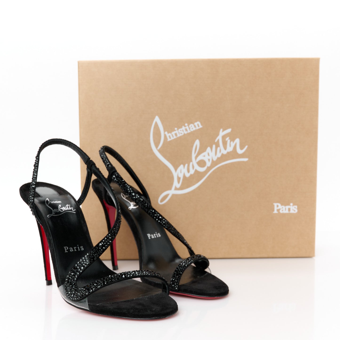 Crystal PVC Strass Rosalie 100 Sandals 37 Black Jet