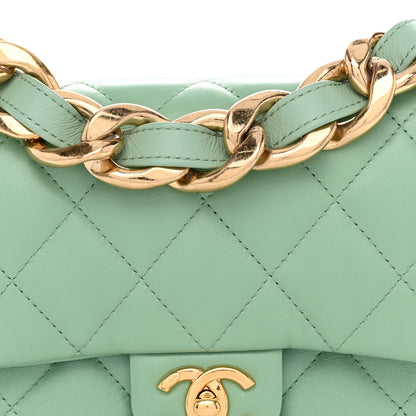Chanel Lambskin Quilted Small Funky Town Flap Light Green 8 of 11