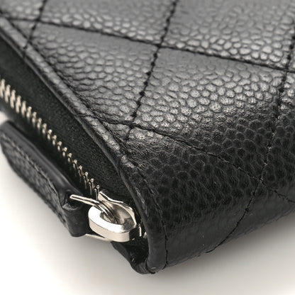 Chanel Caviar Quilted Zip Coin Purse Black 8 of 9