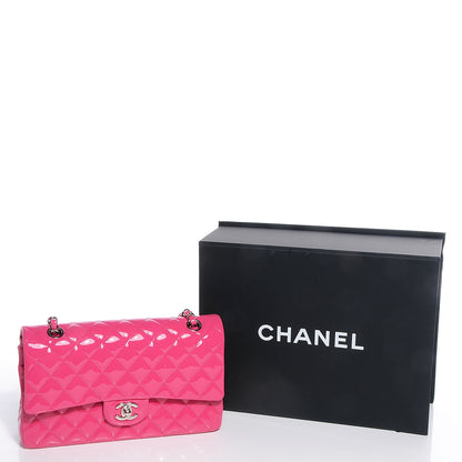 Chanel Patent Quilted Medium Double Flap Fuchsia 5 of 9