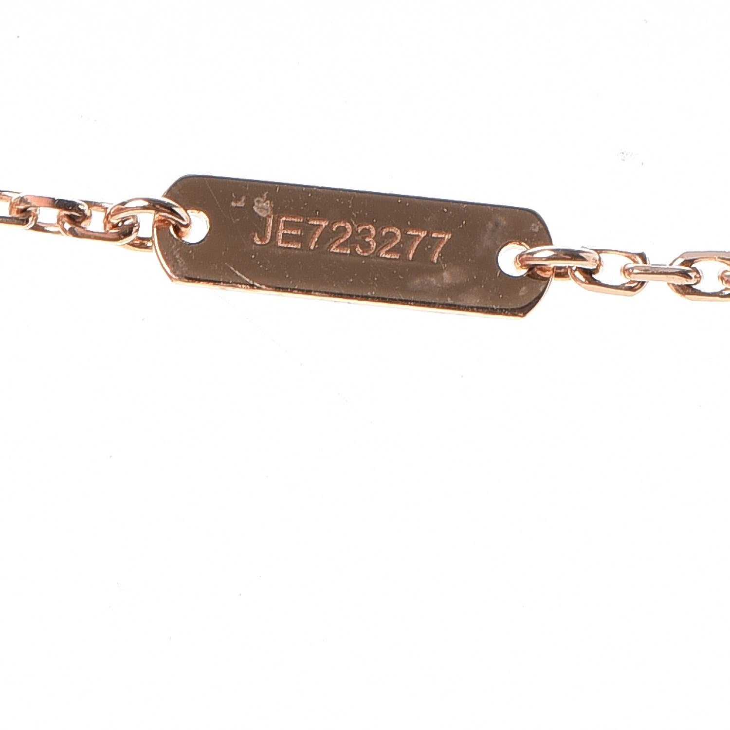 Van Cleef & Arpels 18K Rose Gold Diamond Black Onyx Vintage Alhambra Pendant Necklace 7 of 9