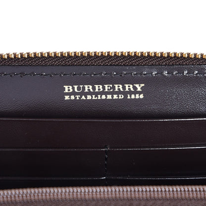 Burberry Haymarket Check Large Ziggy Zip Around Wallet Chocolate 5 of 11