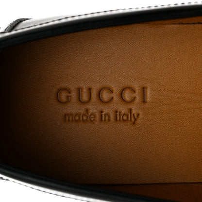 Gucci Calfskin Mens Interlocking G Millennial Ribot Loafers 11 Black Off White 6 of 9