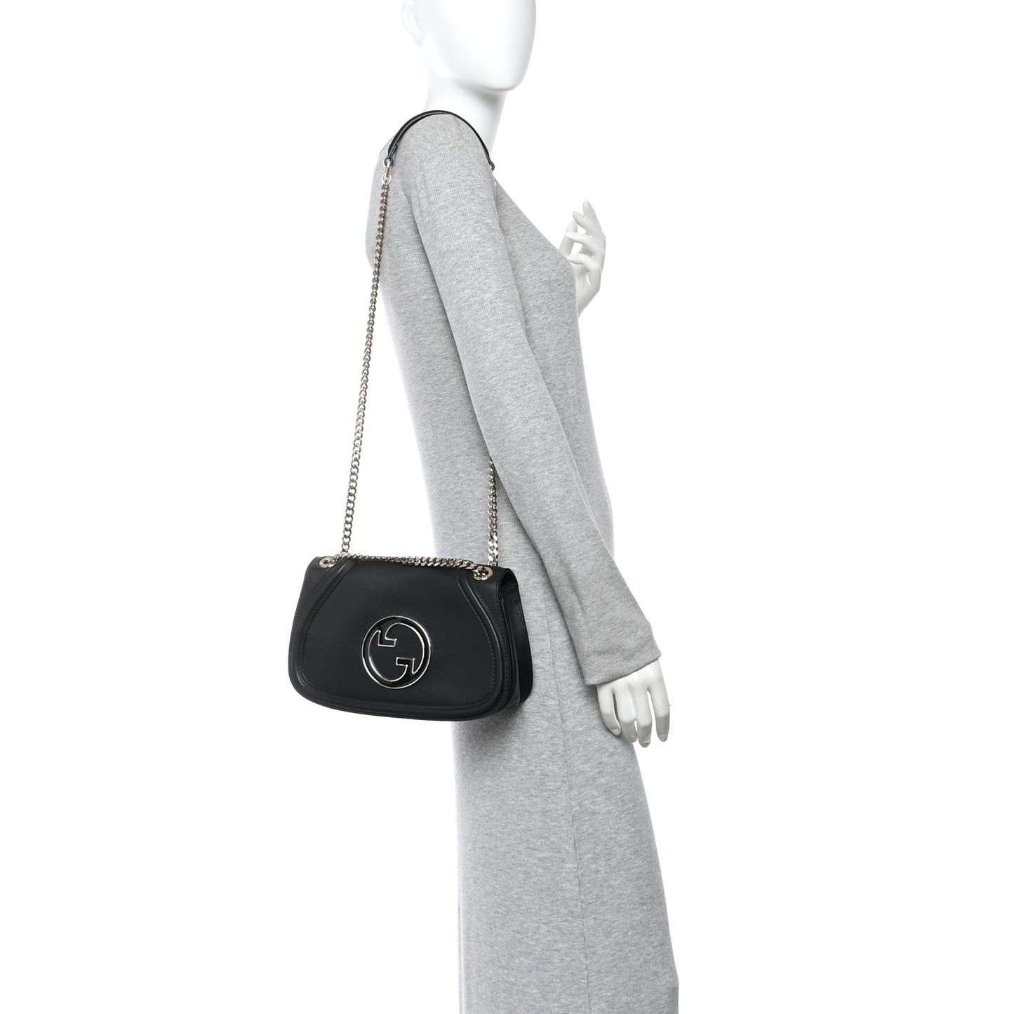 Calfskin Blondie Medium Shoulder Bag Black