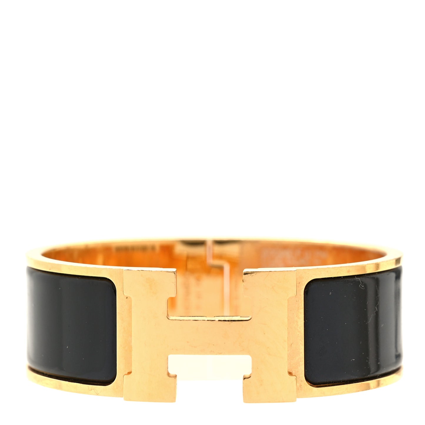Enamel Wide Clic Clac H Bracelet PM Black