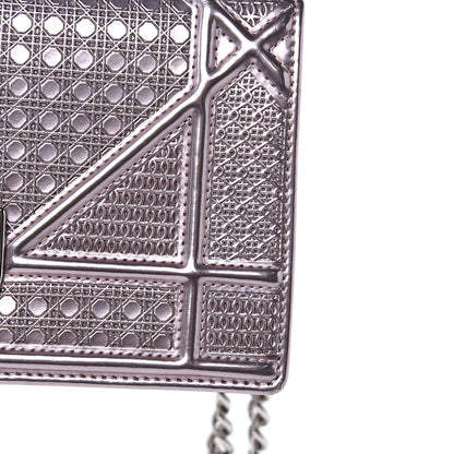 Christian Dior Metallic Patent Micro-Cannage Mini Diorama Flap Bag Pink 12 of 12