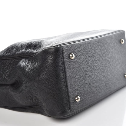 Hermes Taurillon Clemence Victoria II Cabas 32 Black 10 of 12