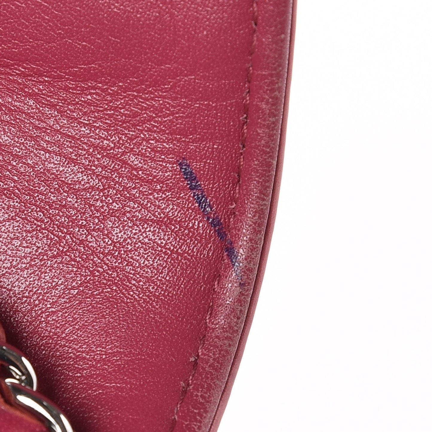 Patent Camellia Embossed Wallet on Chain WOC Rose