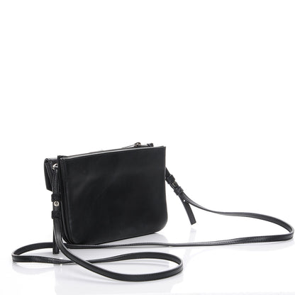 Saint Laurent Calfskin Monogram Tri Pocket Crossbody Bag Black 3 of 8